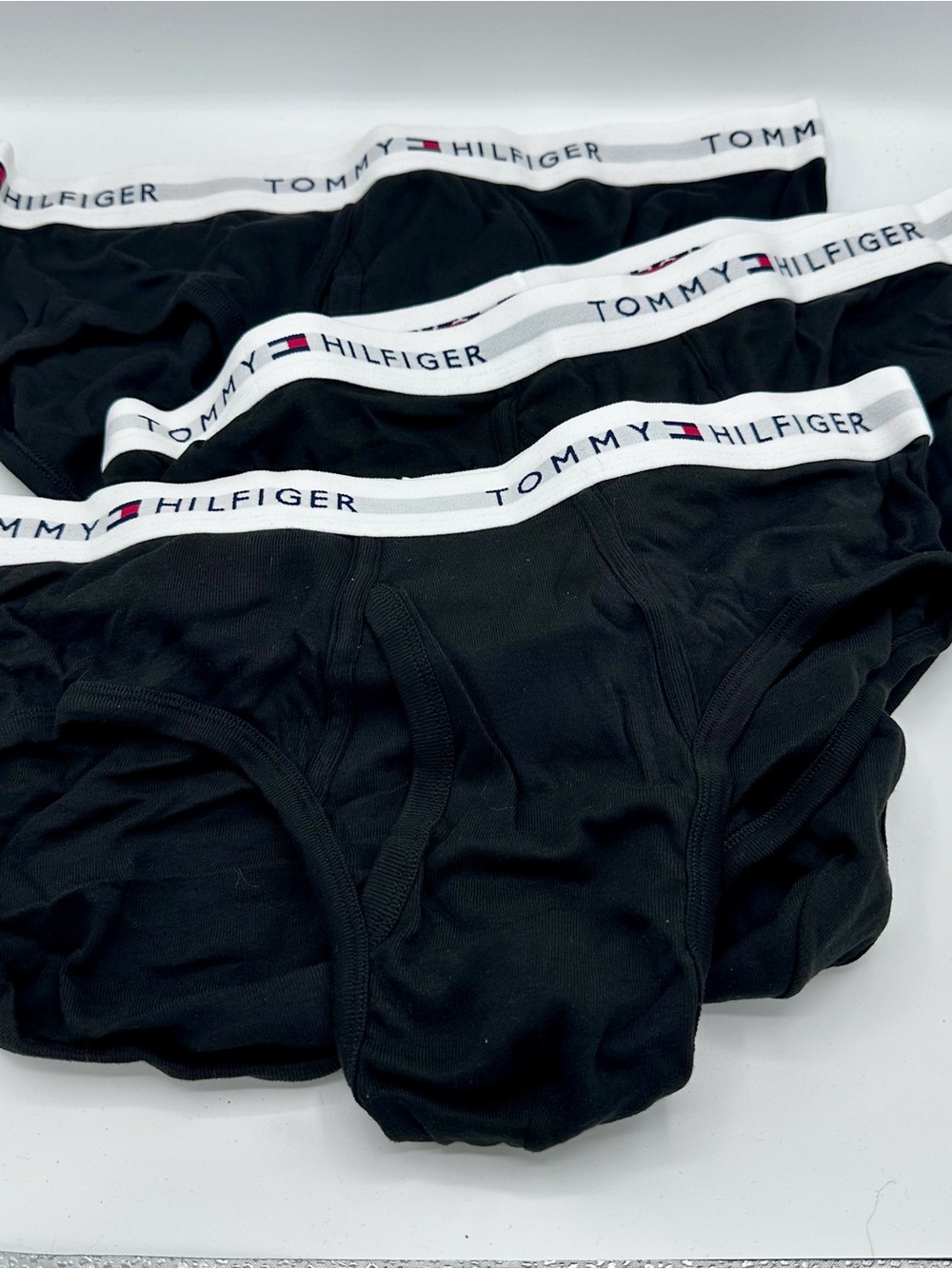 Tommy Hilfiger Men's Black Cotton Briefs - Pack of 3 Size XL (1339)